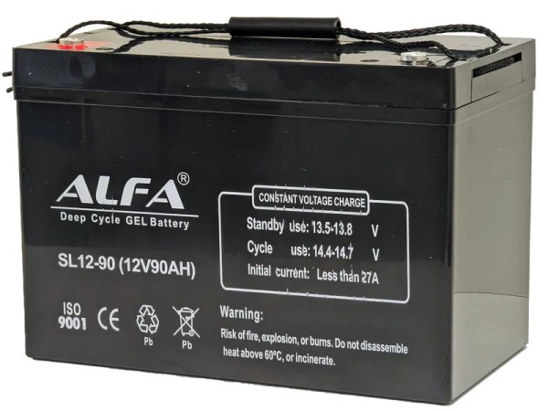 ALFA 12V-90Ah(C20) L (тяговая) M8